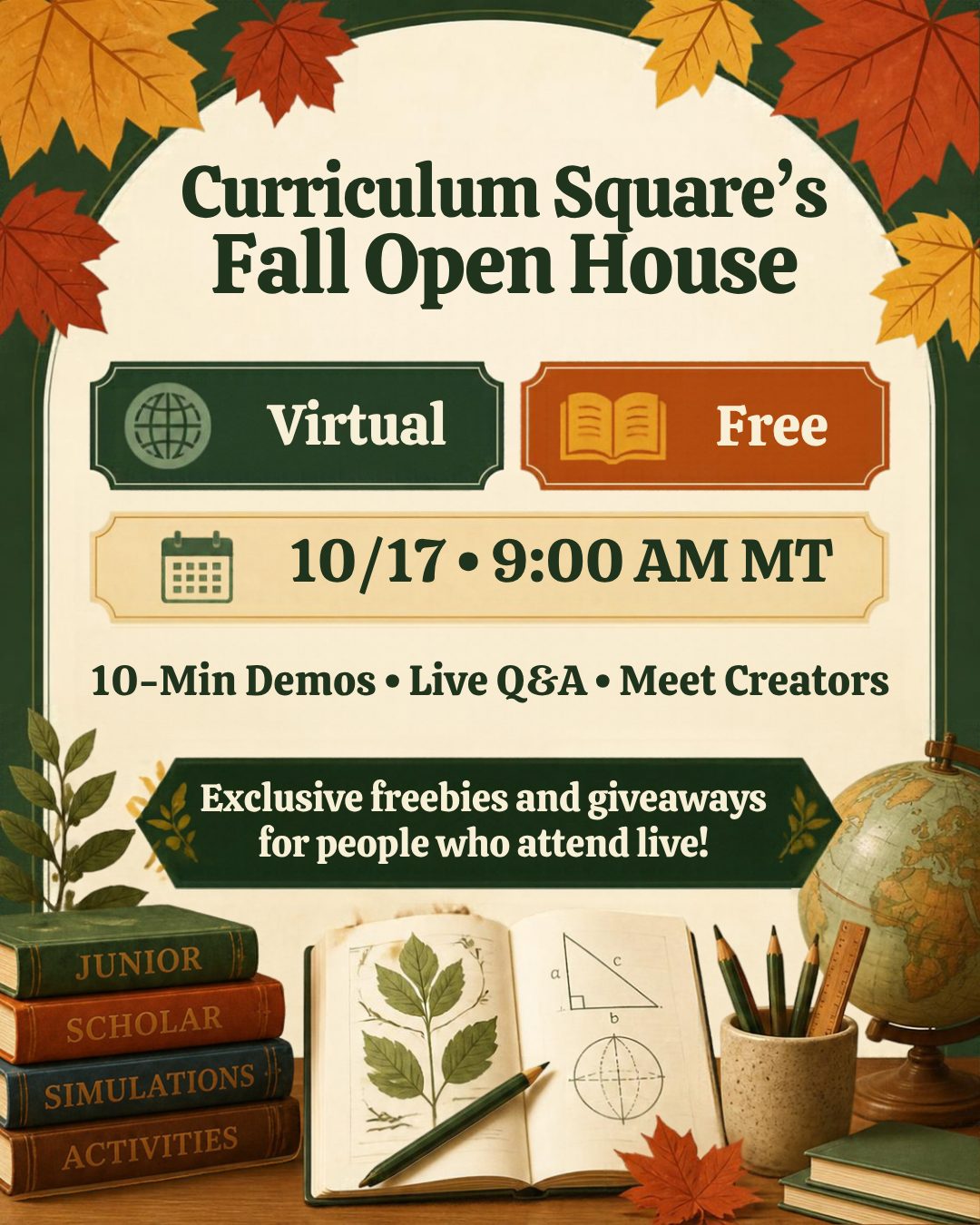 Fall Open House: One-Semester Homeschool Co-op Curriculum Showcase