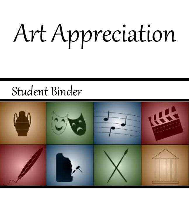 Art Appreciation Student Binder High Visibility Font