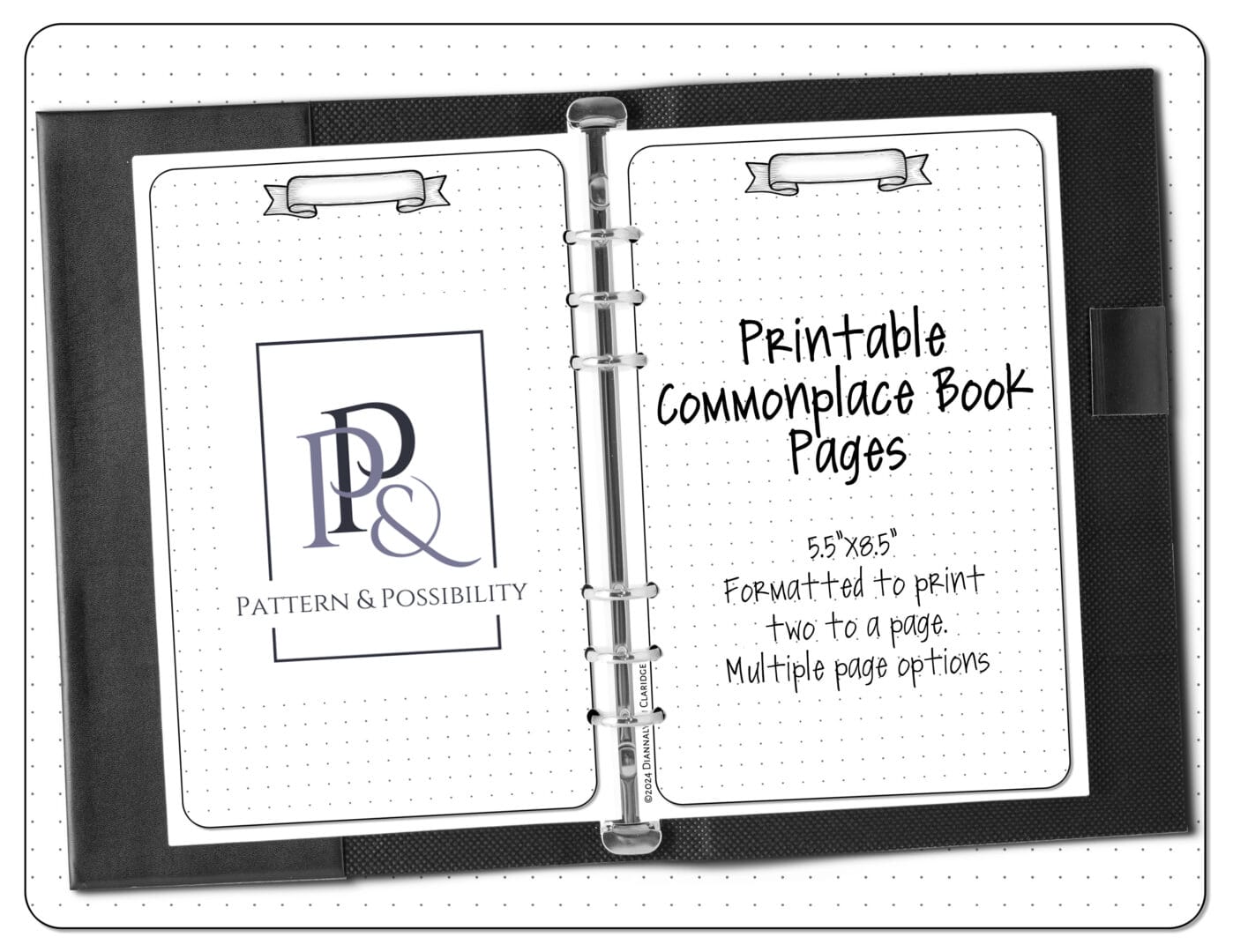 Commonplace Pages - 5.5" x 8.5" Printable