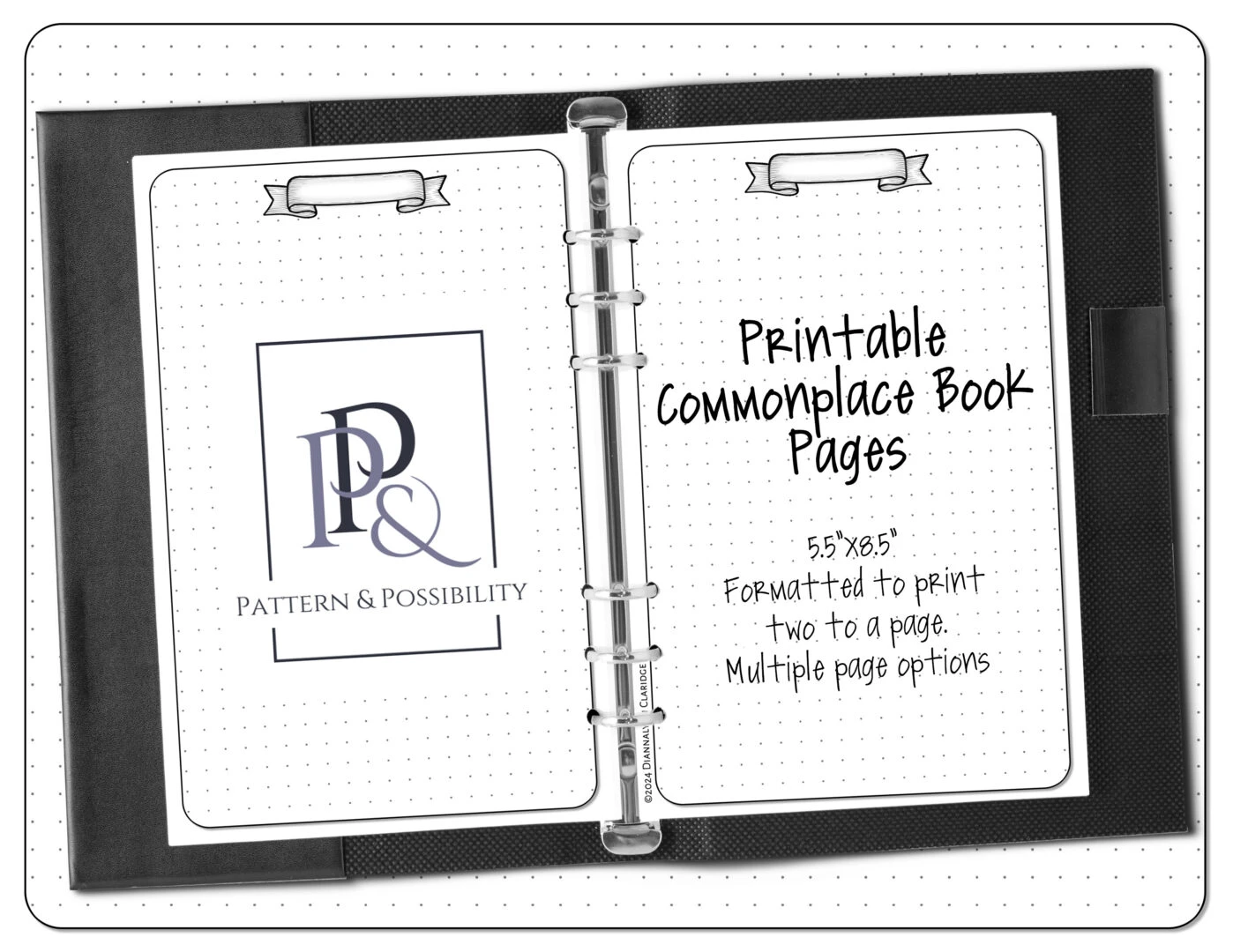Commonplace Entry Format Pattern and Possibility Commonplace Pages Printable - Curriculum Square