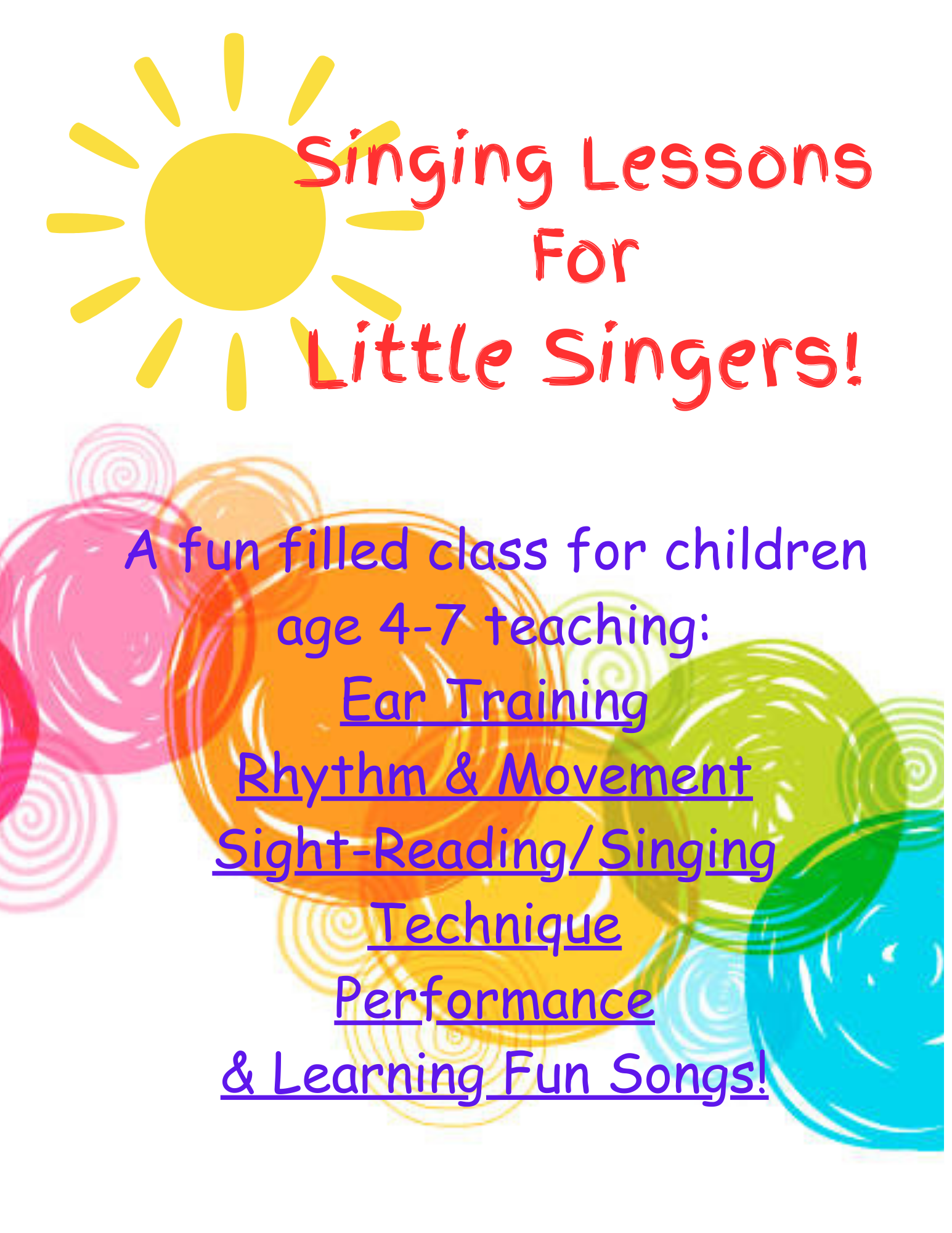 Singing Lessons for Little Singers